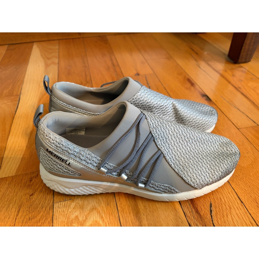Merrell 1Six8 slip-on comfort walking shoes Sneakers Gray Silver Woman's Size 10